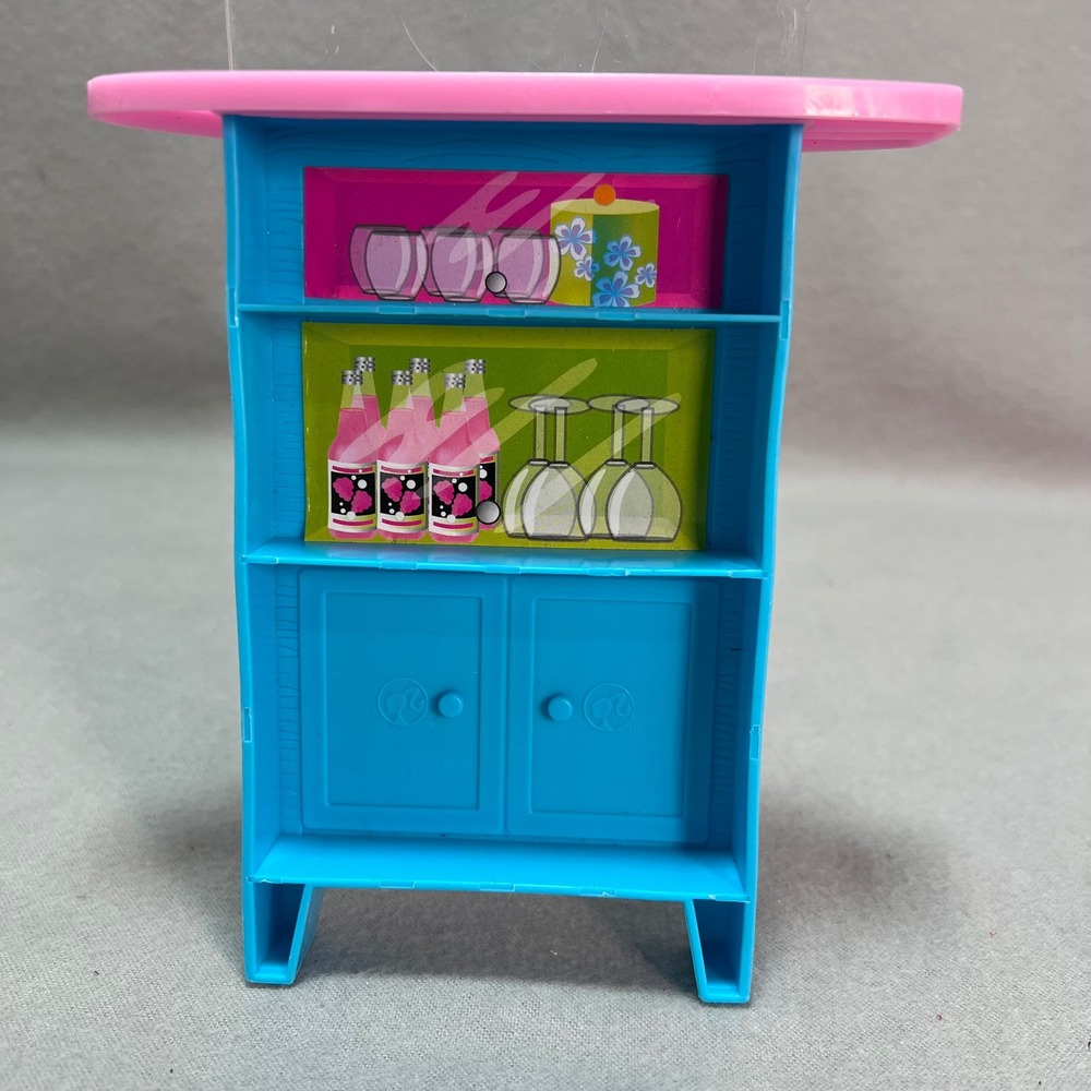 Mattel 2009 Barbie Glam Vacation House Tiki Bar ONLY Replacement Part Blue Pink